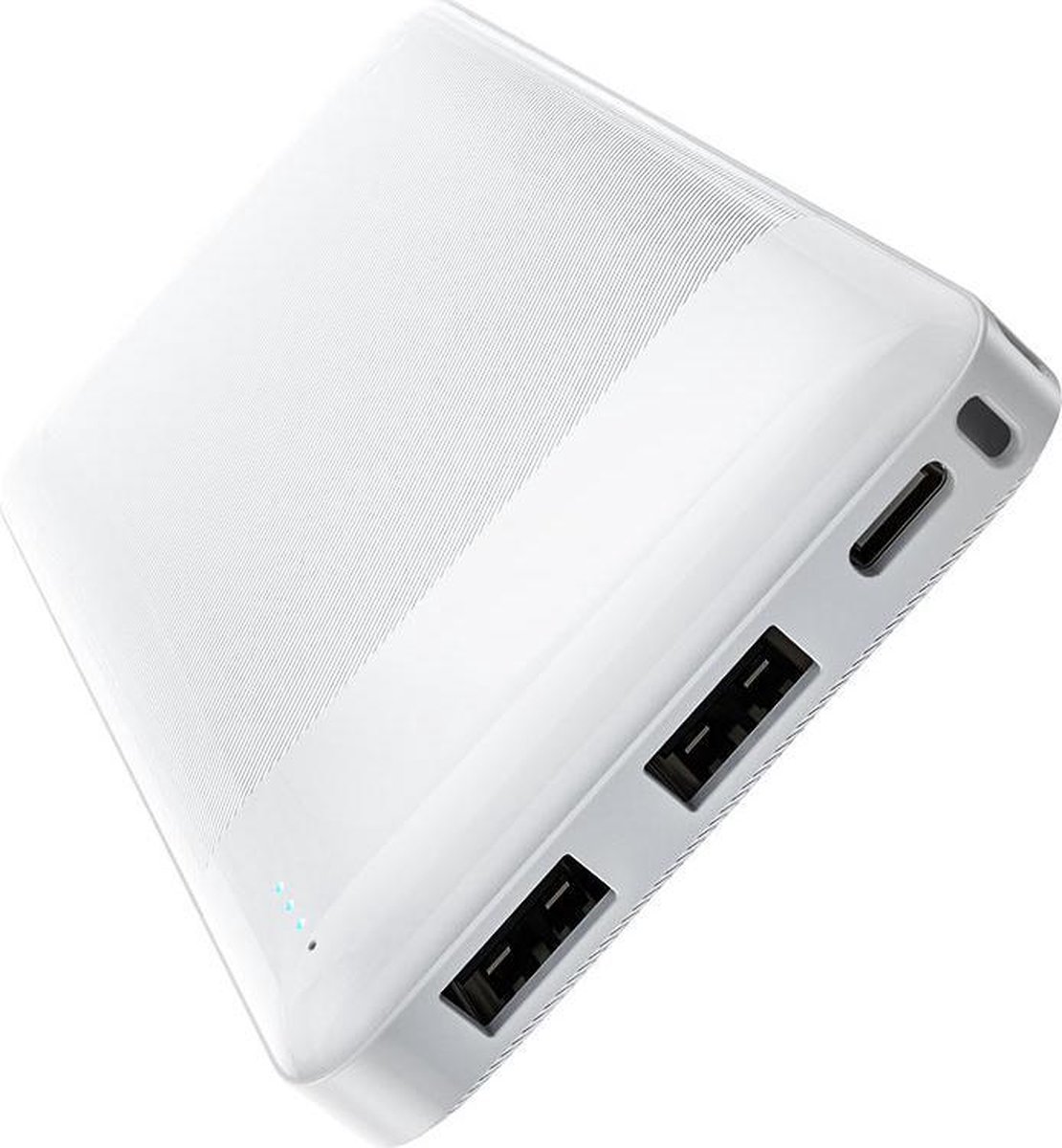 Powerbank 2x USB snellader 10.000 mAh Wit Hoco met LED lampjes voor vermogensniveau