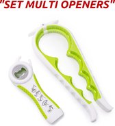 I-Dave - Set Multifunctionele Openers  5-in-1 en 4-in-1- Alles Opener - Keukenhulp - Bierflesopener - Blikopener - Potopener - Conservenblikken, Glazenpotten, Drankblikjes, Pet Flessen, Schro