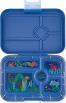 Yumbox Tapas XL - lekvrije Bento box lunchbox - 5 vakken - True Blue / Jungle tray