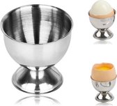 ✿BrenLux® Eierdop - zilverkleurig - luxe eierdopjes - Ontbijt eierdopjes - Inox eierdopjes - 2 stuks eierdop - Pasen eierdopjes - Zilverkleurige eierdop