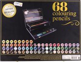 Professionele kleurpotloden in prachtige potlodenkist | 68-delig  | Kleurpotloden High quality -  kleurpotloden set - schetsset - giftset - valentijn - topcadeau