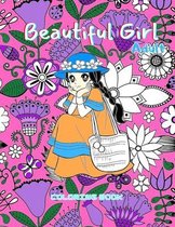 Beautiful Girl Adult Coloring Book