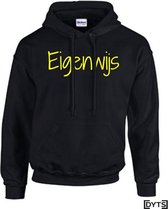 Hoodie | Karakter | Eigenwijs | 02 - XXL, fluor yellow