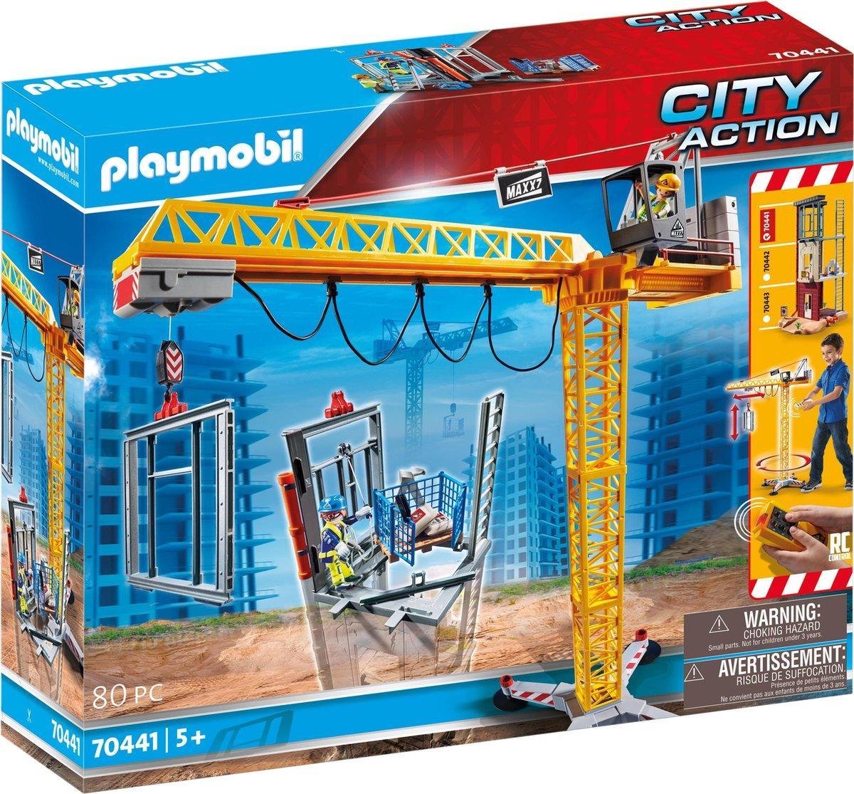 PLAYMOBIL City Action RC bouwkraan met bouwonderdeel - 70441