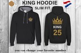 King en Queen Hoodie Slimfit (Hoodie set), Gepersonaliseerd voor jouw