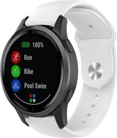 Siliconen Smartwatch bandje - Geschikt voor  Garmin Vivoactive 4 sport band - 45mm - wit - Horlogeband / Polsband / Armband