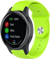 Siliconen Smartwatch bandje - Geschikt voor  Garmin Vivoactive 4 sport band - 45mm - lichtgroen - Horlogeband / Polsband / Armband