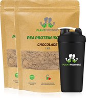 Plantpowders - Plantaardige Eiwitshake - Proteïne Poeder - Eiwitpoeder - Vegan Proteïne Shake - Chocolade - 2 x 1000 gram (66 shakes) - Voordeelbundel - Met Gratis Shakebeker