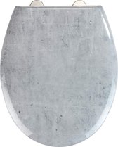 Bol.com Wenko Wc-bril Concrete 37 X 445 Cm Duroplast Grijs aanbieding