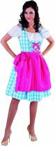 Magic Design Dirndl Dames Polyester Blauw/roze Maat S 3-delig