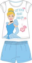 Princess/Prinses Kinder Shortama Zomerset Maat 98 Wit/Blauw - 1 stuk