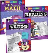 180 Days of Reading, Writing and Math for Fifth Grade 3-Book Set