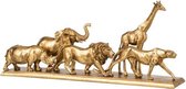 Beeld wandelende kudde dieren - goud
