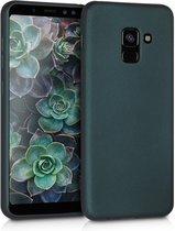kwmobile telefoonhoesje geschikt voor Samsung Galaxy A8 (2018) - Hoesje voor smartphone - Back cover in metallic petrol
