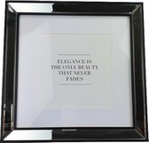 Fotolijst met spiegelrand ANGELO - Zwart - 36 x 36 cm - Vierkant