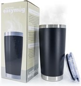 Tasse thermos à double paroi Easymug® - Tasse de voyage pour bouteille thermos étanche - Pailles en acier inoxydable - Thermos