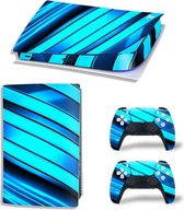 Sony PS5 Digital Edition Console Skins - Metal Twirl Blauw / Hemelsblauw (Let op, alleen geschikt voor PlayStation 5 Digital Edition - zie productafbeelding)