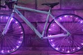 Roze- Fietsverlichting- Fiets Licht-Lichtsnoer Fietswiel- Fiets Wiel Licht- 20 Leds-Geschikt - Kleurrijk - Geschikt voor 1 fietswiel - één fiets heeft twee led-lampjes nodig