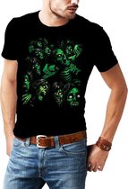 Zombies - T-shirt - Heren - Maat XL - Zwart