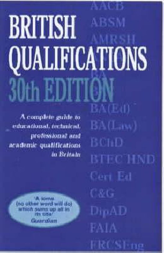 BRITISH QUALIFICATIONS 30TH EDITION - cover