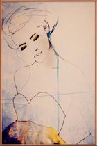 JUNIQE - Poster met kunststof lijst Aquarel mode-illustratie -20x30