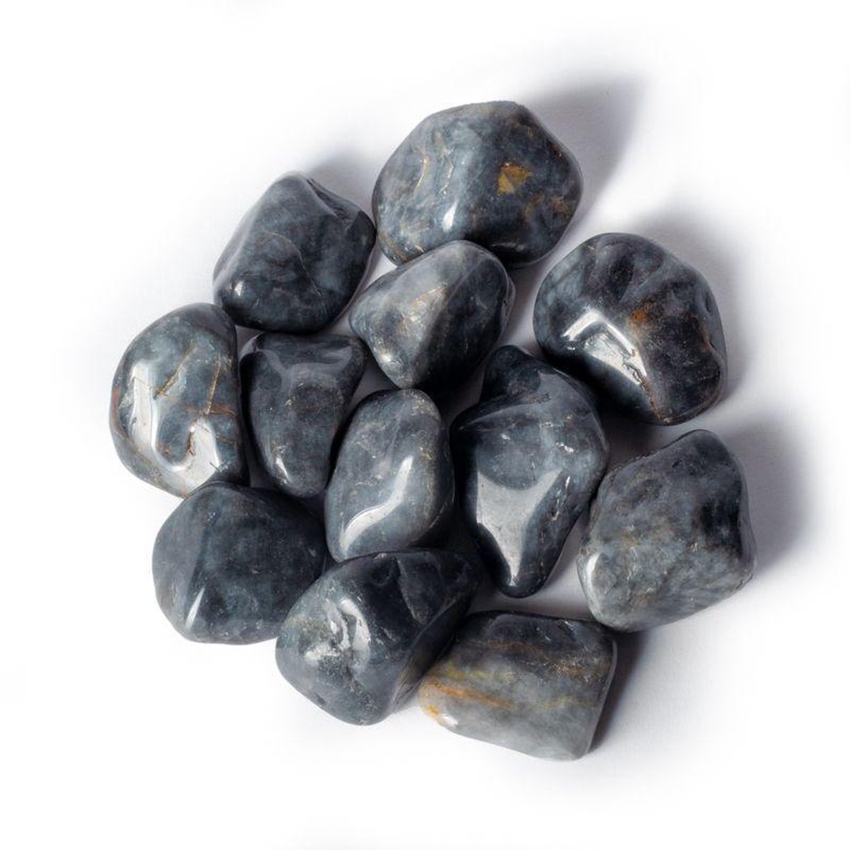 Bronziet trommelsteen, edelsteen ±3-4cm knuffelsteen in linnen zakje. Gratis verzending!