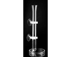 HS Aqua glazen voederbuis - 40 cm - Aquarium voederbuis met voederschaal