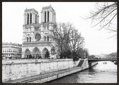 Notre Dame Parijs Black and White Poster - 20x30 cm - Studio Trenzy