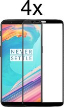 OnePlus 5T Screenprotector - Beschermglas OnePlus 5T Screen Protector Glas - Screenprotector OnePlus 5T - Full cover - 4 stuks