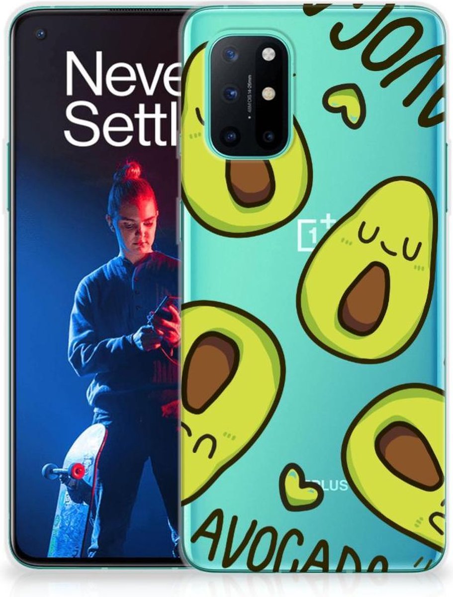 OnePlus 8T Telefoonhoesje met Naam Avocado Singing