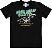 Star Trek Heren Tshirt -S- Beam Me Up Scotty Zwart