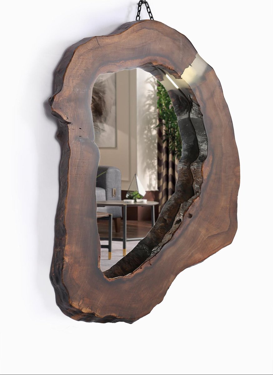 ZenXstore miroir de tronc d'arbre époxy à Décoration unique fait à la main  | bol.com