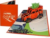Popcards Pop-up Cards - Landrover 4-Wheeldrive Offroad Jeep Offroad Jeep Retraite Vacances Anniversaire Félicitation Pop-Up Card Carte de voeux 3D