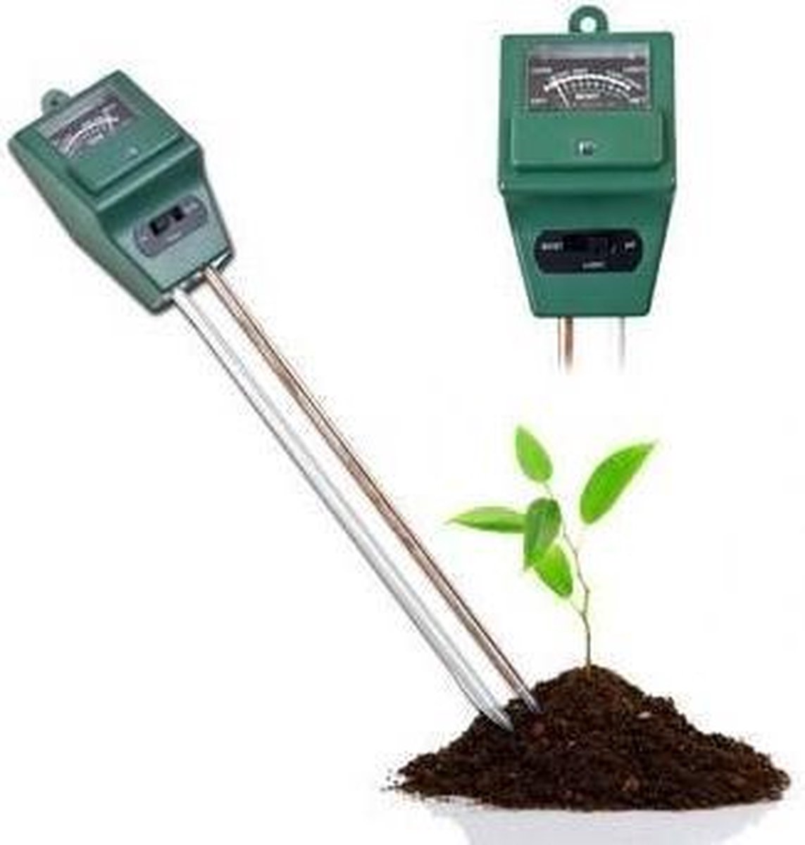 Plant Vochtmeter 3-in-1 - PH Meter Grond - Zuurtegraad Meter - PH Tester Planten Bodemtester - Grondmeter - Vochtigheidsmeter Planten