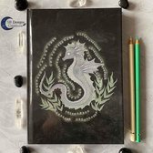 Zeepaard Krachdier Spirit Animal - A5 Hardcover Noteboek - Book of Shadows - Spiritueel dagboek - Magisch journal - Zeepaard spirit - Heks boek - Krachtdieren - Blanco Spreuken boek
