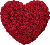 Rozen Hart 25 cm (zonder doos) - Moederdag - Valentijn - Verjaardag - Valentijnsdag - Donkerrood