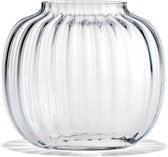 Holmegaard Primula oval vase H12.5cm clear