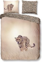 Hoogwaardige Katoen Lits-jumeaux Dekbedovertrek Cheetah | 240x200/220 | Fijn Geweven | Ademend En Zacht