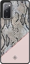 Samsung S20 FE hoesje - Snake print | Samsung Galaxy S20 case | Hardcase backcover zwart