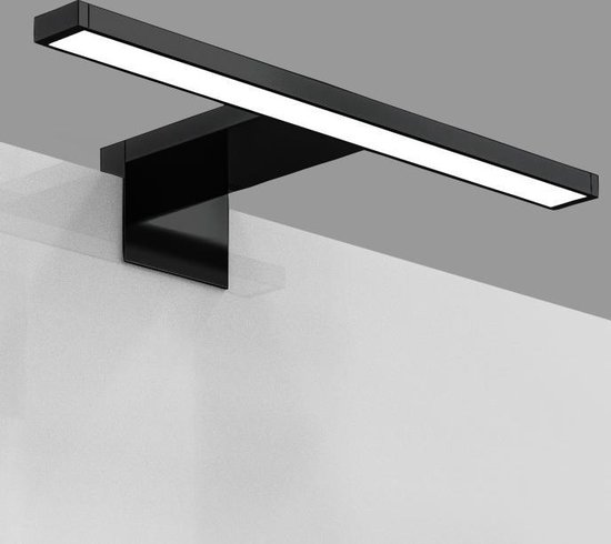 B.K.LICHT - LED Spiegellamp - zwart badkamerlamp - spiegelverlichting - geen wandmontage - l:30cm - IP44 - 4.000K - 780 Lumen - 5W LED