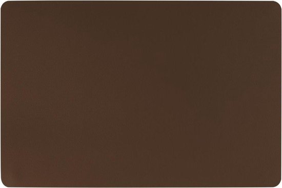 Set de 4 sets de table Atmosphera - Marron - Aspect cuir - 45 x 30 cm - Patins