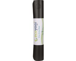 Ecoyogi PRO GRIP Yogamat Extra lang (214 x 68 x 0,42 cm) - Antraciet - 100% Natuurrubber en Vochtabsorberende PU Top Laag - Geweldige veerkracht - Onder alle omstandigheden een stevige grip - Geschikt voor Hot, Bikram, Vinyasa, Flow en Ayenger Yoga van Ecoyogi — afbeelding 2