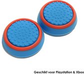 Thumb Grips | Thumb Sticks | Gaming Thumbsticks | Geschikt voor Playstation PS5 PS4 PS3 & Xbox X S One 360 | 1 Set = 2 Thumbgrips | Blauw met rode cirkel