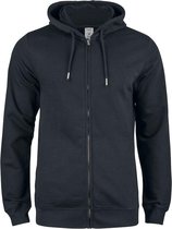 Clique Premium OC Hoody FZ zwart xs