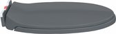 vidaXL Toiletbril soft-close en quick-release ovaal grijs