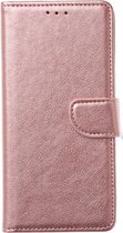 MM&A PU Lederen Wallet Book Case Hoesje voor Samsung Galaxy M21 - Portemonnee – Met Stand – Kaarthouder – Pasjes Houder – Magneet Sluiting – Bookcase – Rose Goud