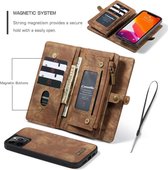 CASEME Apple iPhone 12 Pro Vintage Portemonnee Hoesje - Wallet case - Bruin