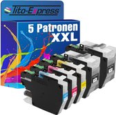 PlatinumSerie 5x inkt cartridge alternatief voor Brother LC-3219 XL