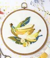 Borduurpakket Bananas - Embroidery (Bananen) VRIJ BORDUREN, GEEN KRUISSTEEK