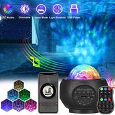 Starlight - Zinaps Deluxe -  Sterrenhemel Projector - LED Projector Sterrenlicht - USB Afstandsbediening Nachtlampje - Roterende Kleur Veranderende Watergolf Projectielamp - Sterren Muziek La